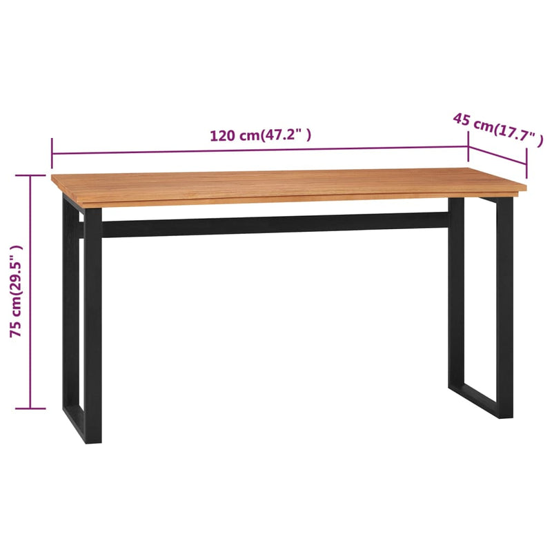 Desk 47.2"x17.7"x29.5" Solid Wood Teak