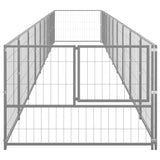 Dog Kennel Silver 96.9 ft² Steel