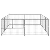 Dog Kennel Silver 64.6 ft² Steel