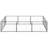 Dog Kennel Black 96.9 ft² Steel