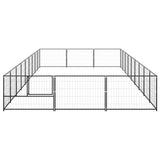 Dog Kennel Black 290.6 ft² Steel