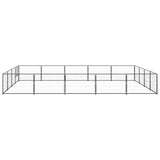 Dog Kennel Black 215.3 ft² Steel