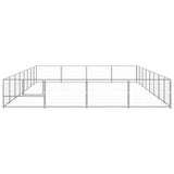 Dog Kennel Silver 344.4 ft² Steel