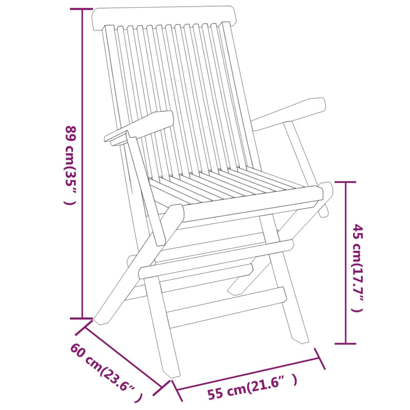 3 Piece Patio Dining Set Solid Wood Teak