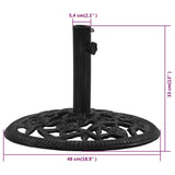 Umbrella Base Black 18.9"x18.9"x13" Cast Iron