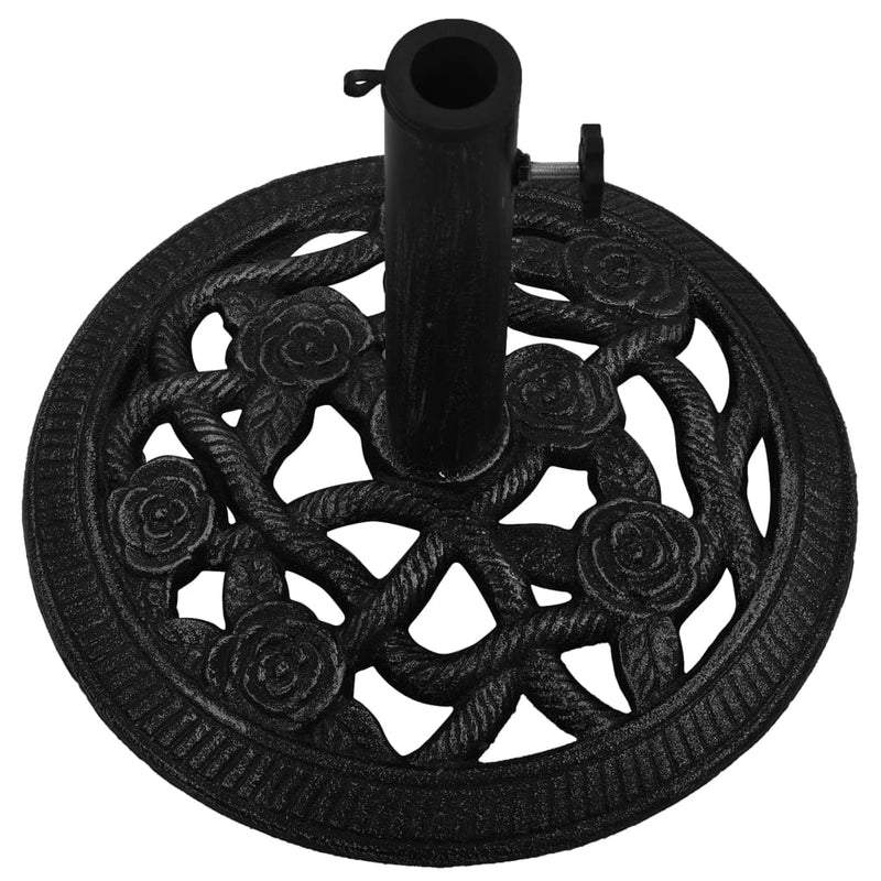 Umbrella Base Black 15.7"x15.7"x12.6" Cast Iron