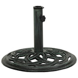 Umbrella Base Green 17.3"x17.3"x12.2" Cast Iron