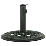 Umbrella Base Green 17.3"x17.3"x12.2" Cast Iron