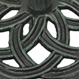 Umbrella Base Green 17.3"x17.3"x12.2" Cast Iron