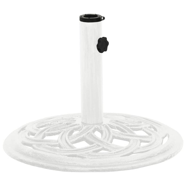 Umbrella Base White 17.3"x17.3"x12.2" Cast Iron