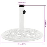 Umbrella Base White 17.3"x17.3"x12.2" Cast Iron