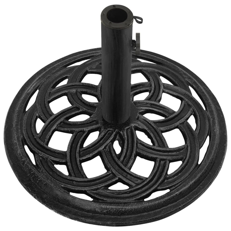 Umbrella Base Black 17.3"x17.3"x12.2" Cast Iron