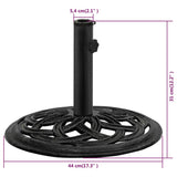 Umbrella Base Black 17.3"x17.3"x12.2" Cast Iron