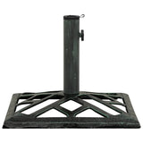 Umbrella Base Green 17.3"x17.3"x12.2" Cast Iron