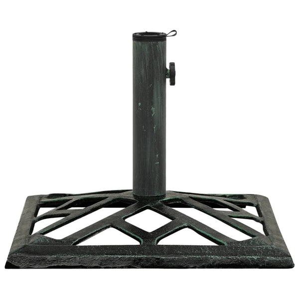 Umbrella Base Green 17.3"x17.3"x12.2" Cast Iron