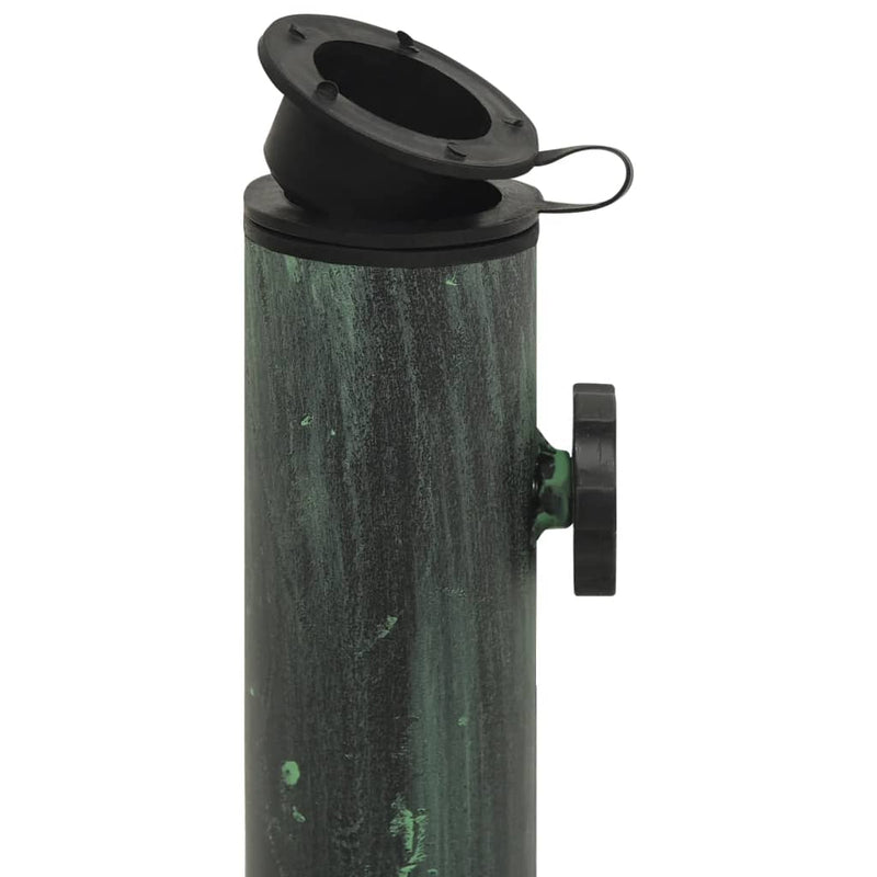 Umbrella Base Green 17.3"x17.3"x12.2" Cast Iron