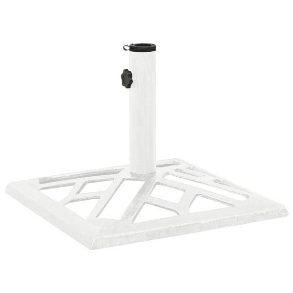 Umbrella Base White 17.3"x17.3"x12.2" Cast Iron