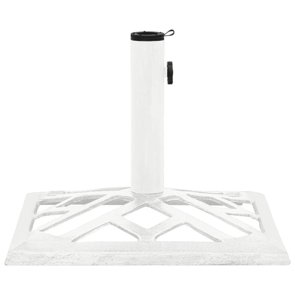 Umbrella Base White 17.3"x17.3"x12.2" Cast Iron