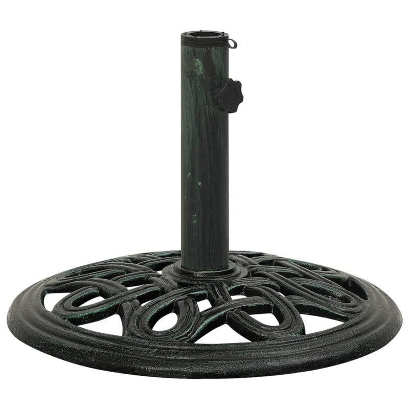 Umbrella Base Green 15.7"x15.7"x12.6" Cast Iron