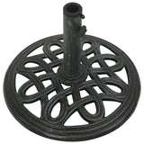 Umbrella Base Green 15.7"x15.7"x12.6" Cast Iron