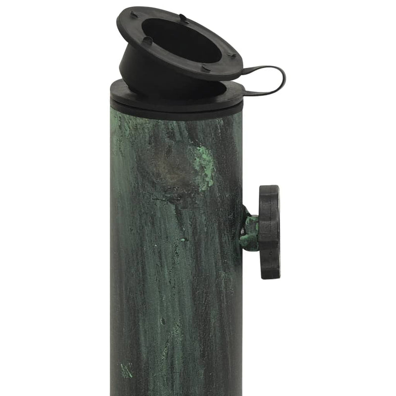 Umbrella Base Green 15.7"x15.7"x12.6" Cast Iron