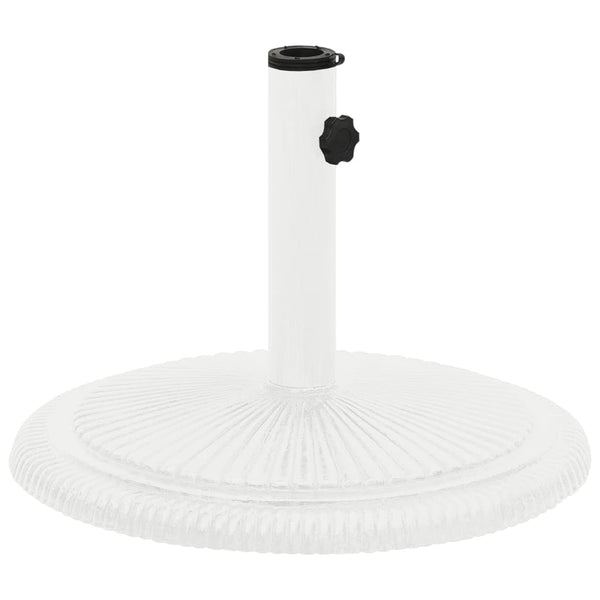 Umbrella Base White 17.7"x17.7"x11.8" Cast Iron