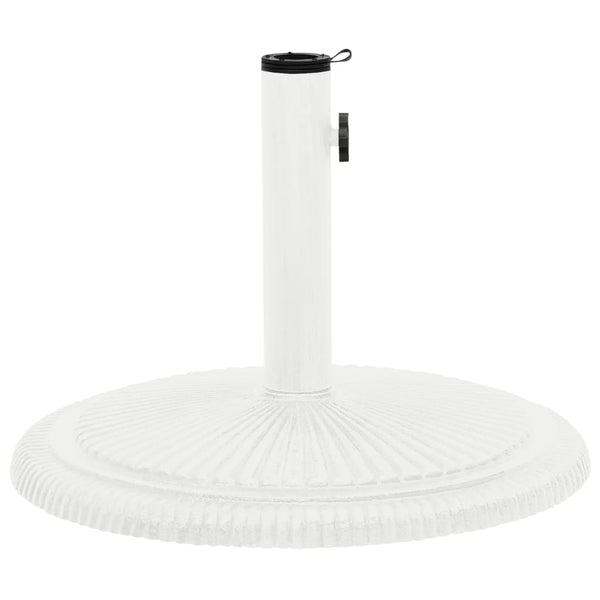 Umbrella Base White 17.7"x17.7"x11.8" Cast Iron