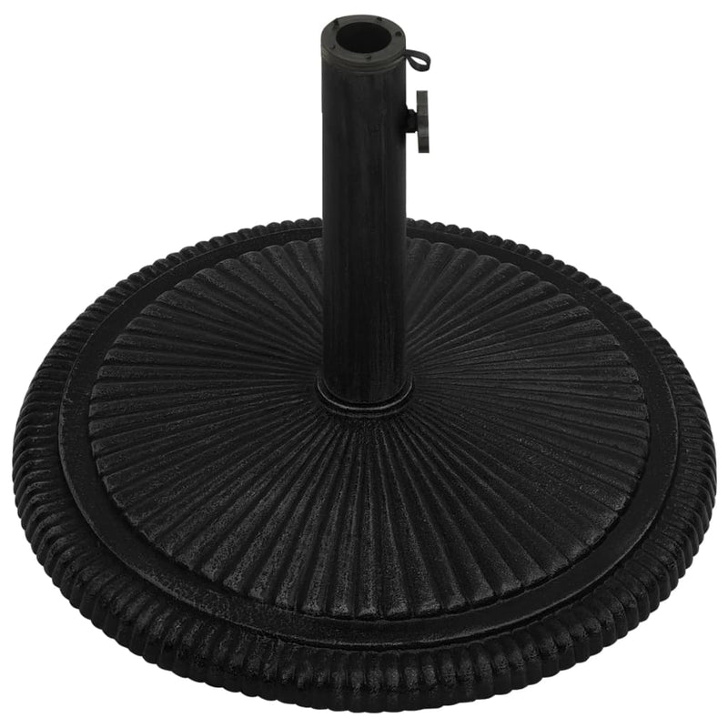 Umbrella Base Black 17.7"x17.7"x11.8" Cast Iron