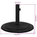 Umbrella Base Black 17.7"x17.7"x11.8" Cast Iron