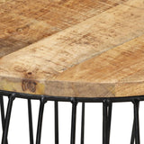 Coffee Table Ø26.8" Rough Mango Wood