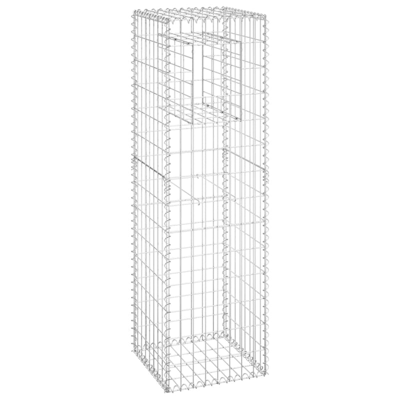 Gabion Basket Post 15.7"x15.7"x55.1" Iron