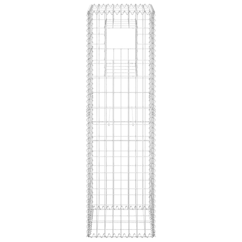 Gabion Basket Post 15.7"x15.7"x55.1" Iron