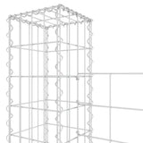 U-shape Gabion Basket with 8 Posts Iron 338.6"x7.9"x78.7"