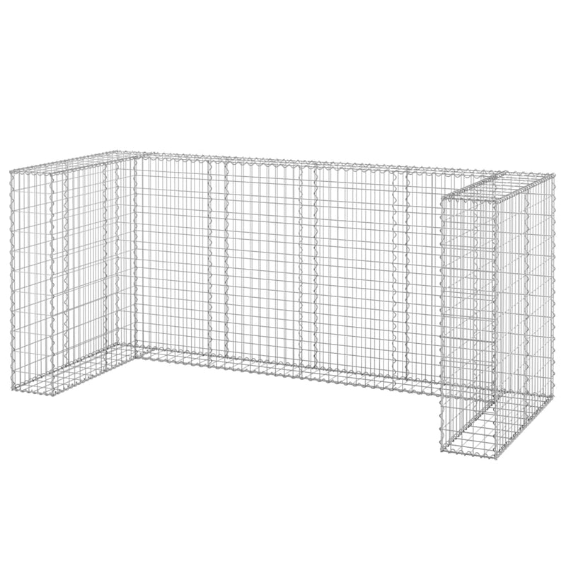 Gabion Wall for Garbage Bins Galvanized Steel 100"x39.4"x43.3"