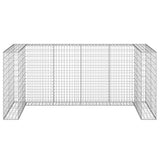 Gabion Wall for Garbage Bins Galvanized Steel 100"x39.4"x43.3"