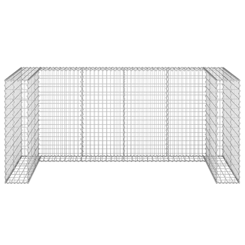 Gabion Wall for Garbage Bins Galvanized Steel 100"x39.4"x43.3"