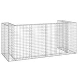 Gabion Wall for Garbage Bins Galvanized Steel 100"x39.4"x43.3"