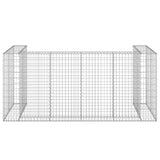 Gabion Wall for Garbage Bins Galvanized Steel 100"x39.4"x43.3"