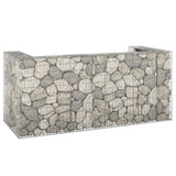 Gabion Wall for Garbage Bins Galvanized Steel 100"x39.4"x43.3"