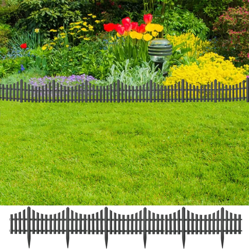 Lawn Edgings 17 pcs Anthracite 393.7" Polypropylene