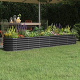 Garden Raised Bed Powder-coated Steel 102.4"x15.7"x14.2" Anthracite