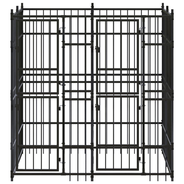 Outdoor Dog Kennel Steel 39.7 ft²