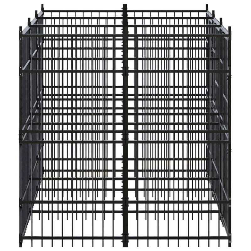 Outdoor Dog Kennel Steel 59.5 ft²