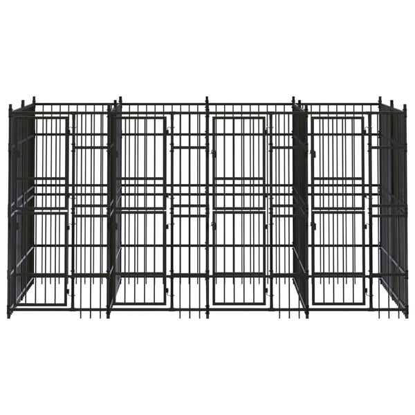 Outdoor Dog Kennel Steel 79.3 ft²