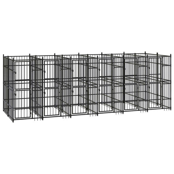 Outdoor Dog Kennel Steel 119 ft²