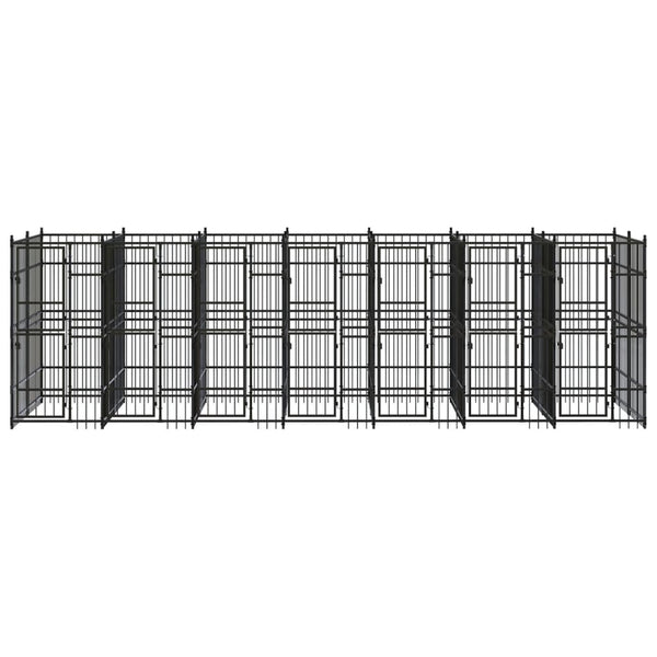 Outdoor Dog Kennel Steel 138.9 ft²