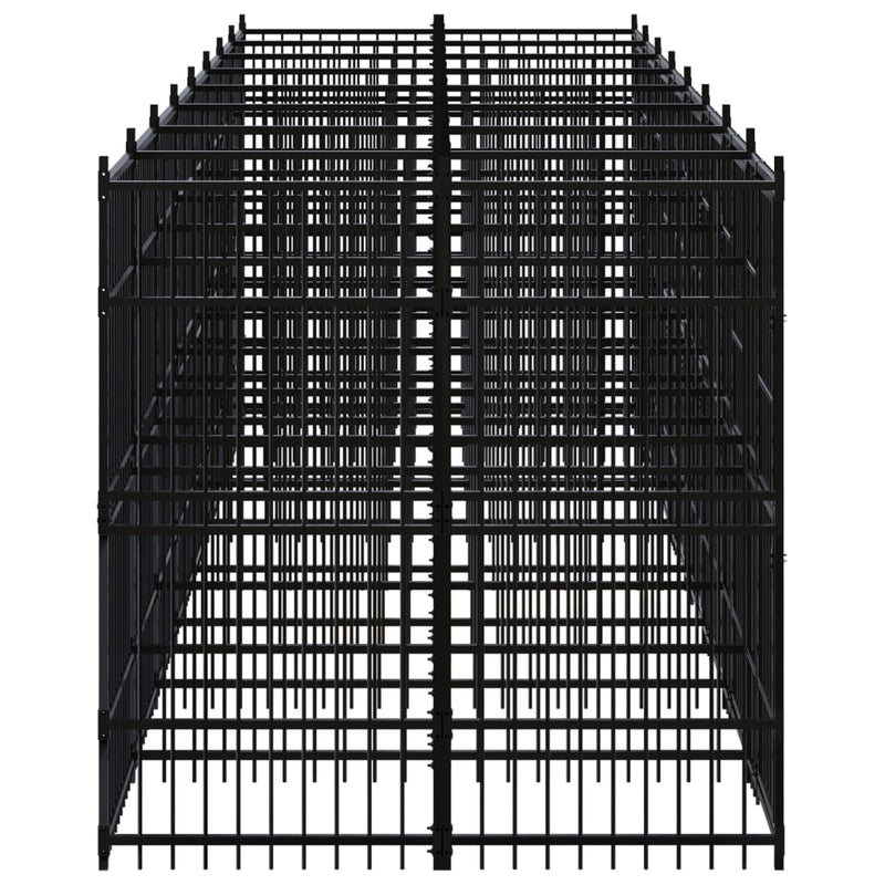 Outdoor Dog Kennel Steel 158.8 ft²