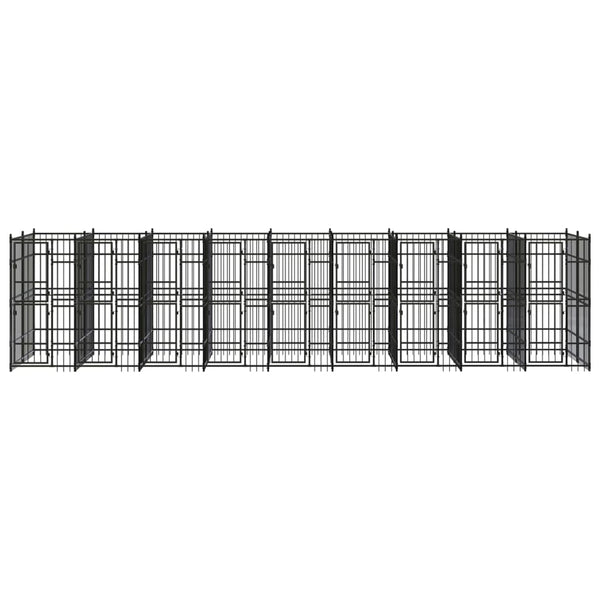 Outdoor Dog Kennel Steel 178.6 ft²