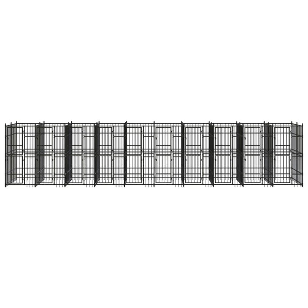 Outdoor Dog Kennel Steel 198.4 ft²