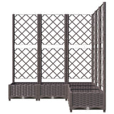 Garden Planter with Trellis Brown 47.2"x47.2"x47.8" PP